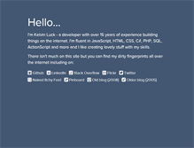 Tablet Screenshot of kelvinluck.com